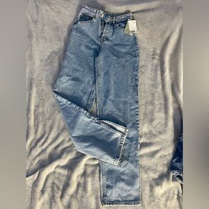 H&M jeans with slits at the bottom, size 0